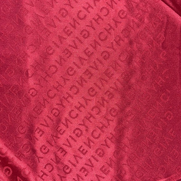 [SOLD] Givenchy Burgundy Maroon 100% Silk Scarf - Picture 6 of 8